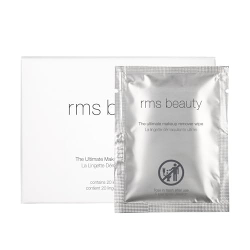 RMS Beauty Makeup Remover Wipes Gentle, Hypoallergenic Facial Cleansing Towelettes with Nourishing Ingredients, Effective for All Skin Types, Travel-Friendly, 30 Count Pack