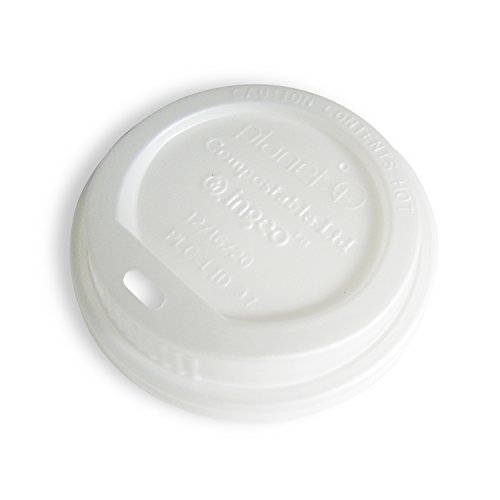 Planet 100% Compostable PLA Hot Cup Lid, Fits 10-20oz Hot Cups, 1000-Count Case