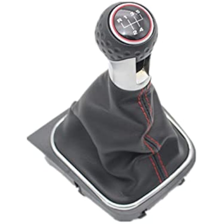 Gear Lever Compatible for VW Jetta 6 A6 MK6 GLI 2012-2017 5 6 Speed Car Gear Stick Level Shift Knob with Leather Boot 5 Speed