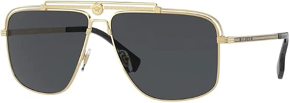 Versace VE2242 Rectangular Sunglasses for Men +BUNDLE with ACCESSORY EYEWEAR KIT