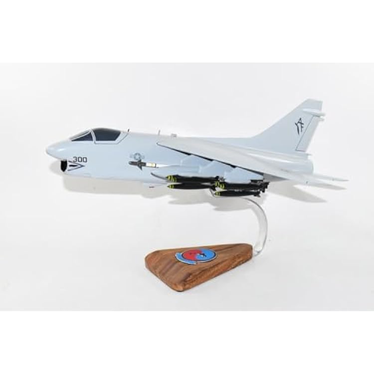 VA-203 Blue Dolphins A-7E Corsair II Model, LTV, 131 Mahogany Scale Model, Navy