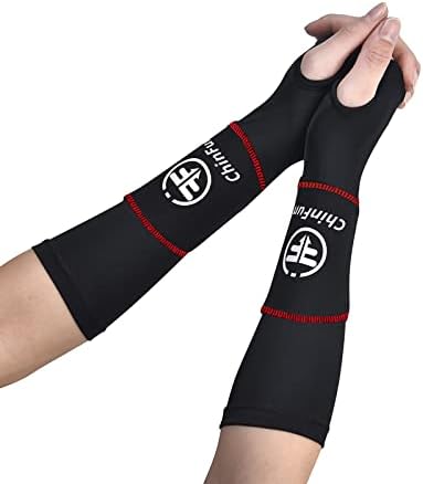 Volleyball Arm Sleeves for Teen Girls Youth Passing Forearm Padded Sleeves with Protection Pads and Thumbhole volleyball training Gear Women 1 Pair 12 Inches