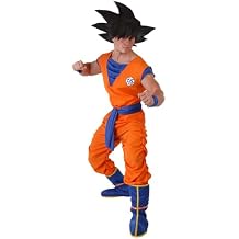 Mens Dragon Ball Z Goku Costume - Adult DBZ Goku Outfit with Shirt, Pants, Belt, Wristbands, Boot Covers