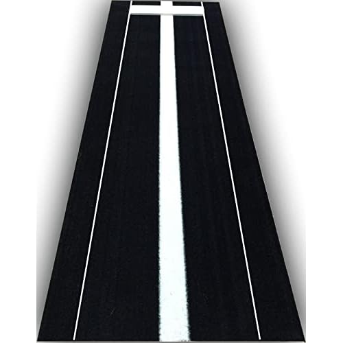 Premium 10 Feet X 3 Feet Baseball or Softball Pitching Training Mat with Permanent 6 Inches x 24 Inches Pitching Rubber