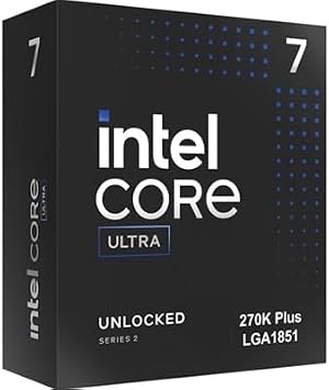 ( Exclusive) Intel Core Ultra 7 İşlemci 270K Plus (Arrow Lake, LGA 1851), 24 Çekirdek (8P + 16E), 5,50 GHz'e kadar, 36 MB Önbellek ile donatılmıştır, Kutu Versiyonu BX80768270K/AZ