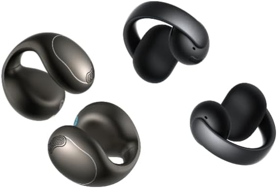 Soundcore AeroClip by Anker,with C40i, Open-Ear Earbuds, Clip-On Headphones, Adaptive Comfort, Clear Calls with 4 Mics and AI, Stable Fit, 12mm Drivers for Powerful Bass, Hi-Res, Open-Ring Design