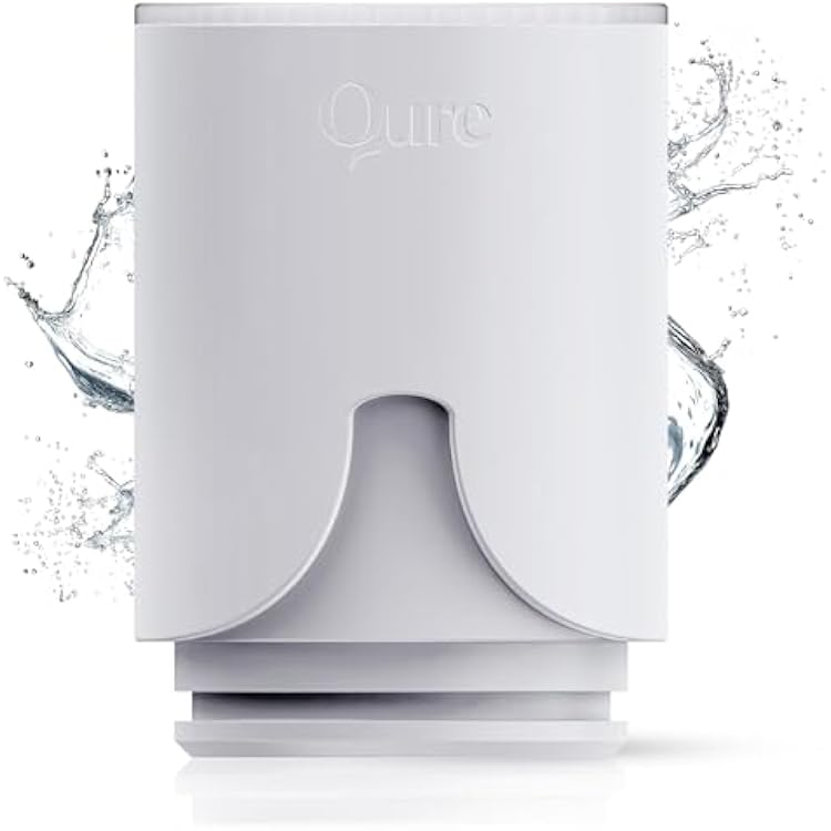 Qure Skincare Faucet Filter Refill - Replacement Cartridge for Faucet, 99% Chlorine Reduce, Clinically Tested - White, 3-Month Supply 1 Piece