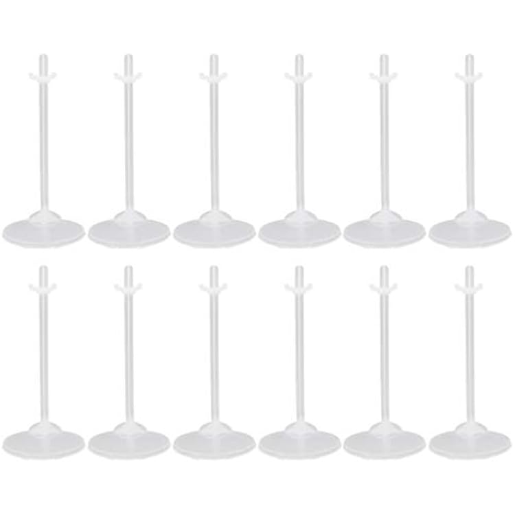 HEALLILY 36pcs Doll Display Holders - Mini Stand & Support Frame for 11 to 13 Inch Dolls and Action Figures Transparent