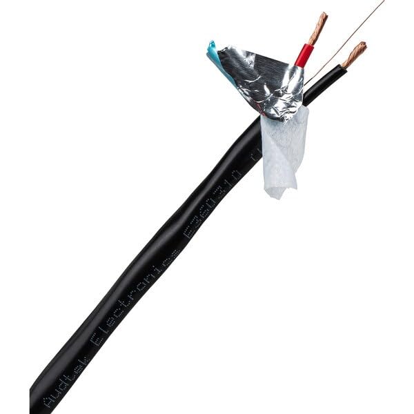 100 ft. 14/2 AWG OFC Shielded Direct Burial Speaker & Lighting Wire UL/CL3 Rated Black