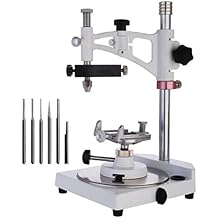 Dental Lab Surveyor Visualizer with 7 Tips Fully Adjustable Technician Equipment Square Base Observation Instrument