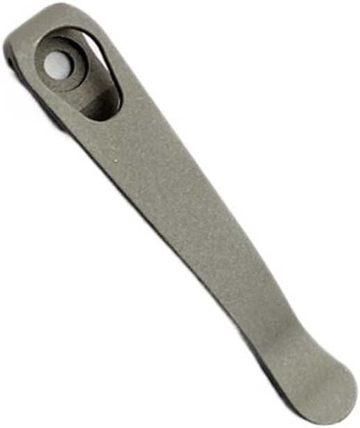 1 Pieces Custom Pocket Clip Fits for Chris Reeve, Umnumzaan, Sebenza, CNC Titanium Alloy Deep Carry Back Clip(Gray)