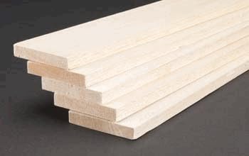 Balsa Wood 1/2 X 3 X 36 (2) - Quantity is Listed in Parenthesis in Title