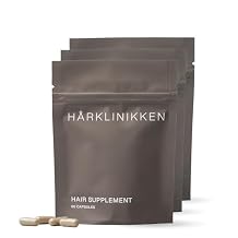 Harklinikken Hair Supplement - 60 Capsules, Pack of 3 - Visibly Thicker, Denser Hair in 3+ Months - Suitable for Men & Women