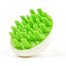 Zyllion Scalp Massager Dandruff Brush - For Exfoliating Treatment, Shampoo Scrubbing, and Hair Growth (Purple)