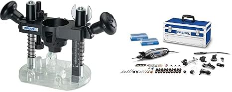 Dremel 4300-9/64 Rotary Tool Kit with Flex Shaft- 9 Attachments & 64 Accessories- Engraver, Router, Sander, and Polisher & 335-01 Rotary Tool Plunge Router Attachment Perfect for Wood