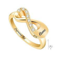 10K 14K 18K Gold Infinity Urn Ring for Ashes for Women, Solid Real Gold Moissanite Cremation Urn Ring Hold Loved Ones Ashes Keepsake Memorial Jewelry Cremation Rings, US Size 4-18