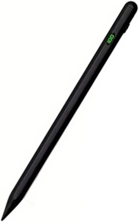 Coverzone Universal Dokunmatik Stylus Kalem LED Göstergeli Manyetik Gövdeli Type-C Şarjlı Hassas Uçlu Çizim ve Not Alma Kalemi Tüm Touchscreen Cihazlarla iPad ile Uyumlu | ZR61 (Siyah)