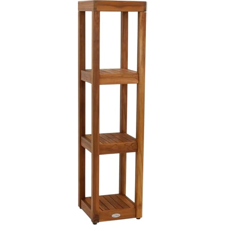 AquaTeak Sula Square Four-Tier Teak Bath Stand
