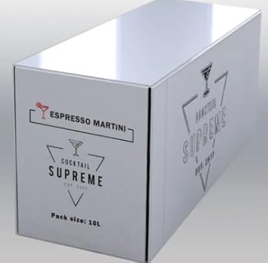 Cocktail Supreme Premium Espresso Martini Mixer, 0% Non-Alcoholic Ready-to-Use Mix, Cocktail Machine Syrup, 3L Bag in Box, BiB, Commercial Use Only