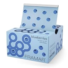 FRAMAR Blueberry Hair Foil Hair Foils For Highlighting, Pop Up Foil For Hair Highlighting, Salon Foils For Hair Highlighting Kit, Long Hair Foils For Bleach, Salon Foils For Hair Stylist 500