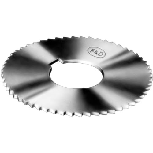 F&D Tool Company 15376-J143 Jewelers Slotting Saws, High Speed Steel, 1.75 Diameter, 0.018 Width, 12 Hole Size, 24 Teeth per Inch, 132 Teeth per Saw