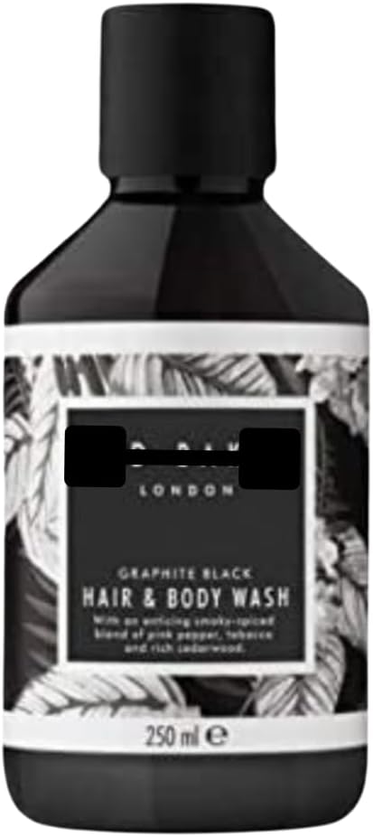 Ted B. Men's Graphite Black Hair & Body Wash, Premium Botanical Blend, 250ml