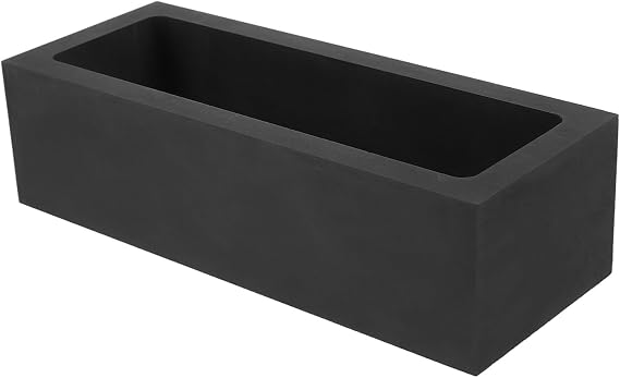 Graphite Crucible Mold 5Kg Black Non-Stick Ingot Mold for Metal Refining and Jewelry Casting Suitable for Gold Silver Copper Brass