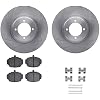 Dynamic Friction Company Brake Kit For 1962-1980 MG MGB| Front 5000 Advanced Brake Pads and Rotors Kit|Hardware included
