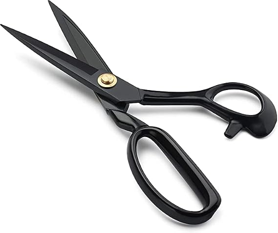 Kuzey's Store PIN Tailor Shears, Stainless Steel, High Quality Iron, Steel Shears (9", Classic,)