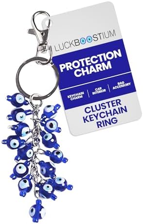 LUCKBOOSTIUM Evil Eye Cluster Keychain Ring