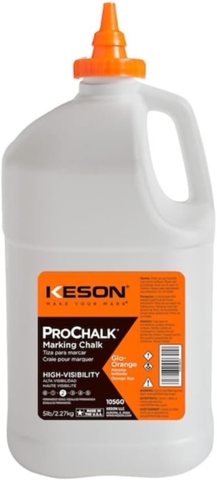 Keson Marking Chalk, Orange, Semi-Permanent, 5lb 105GO - 1 Each