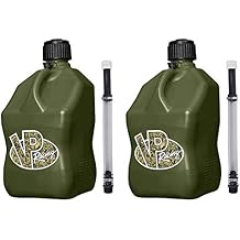 VP Racing 3846-CA, 5.5 Gallon Square Motorsport Jug Camo w/ 14" Standard Hose (2 Pack) Close-Trimmed Cap and Neck for Tight Seal