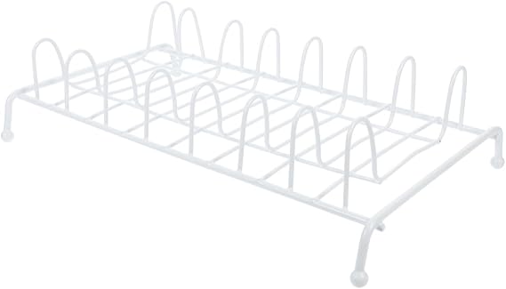 Dish Drainer Rack with Tray Kitchen Plate Drying Rack for Countertop Storage Utensils and Chopsticks Holder Tabletop Bowl Organizer 11.02 X 6.49 X 2.75 in