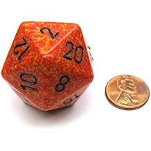 Jumbo d20 Counter - Speckled 34mm Dice: Fire