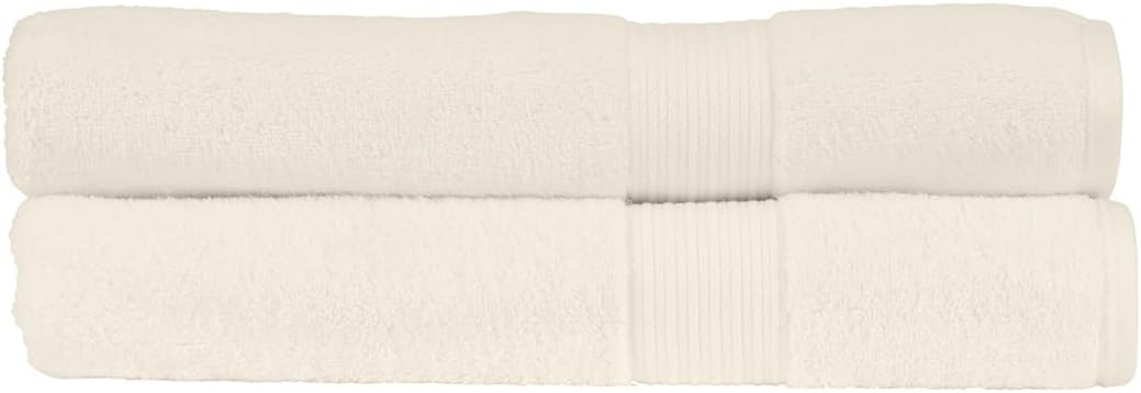 Christy Supreme Hygro 2 Bath Sheets Set | Almond | 100% Luxury Supima Cotton | Ultra Soft | Super Absorbent | 650GSM | Extra Large Bath Towels