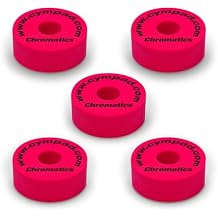 Cympad Red Chromatics Foam Cymbal Pad Set High-Density Memory Foam Washers for Enhanced Sound & Durability, Fits All Cymbal Stands - 40/15mm