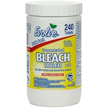 Evolve Concentrated Bleach Tablet Bulk Size 240 Tablets 1 Pack Fresh Lemon