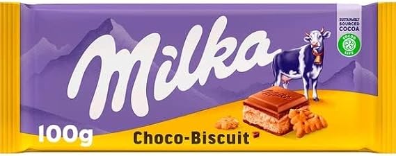 Milka Chocolate | Chocolate Bar Choco-Biscuit | Chocolate Milka | Milka Chocolate Bars | 3.5 Ounce Total