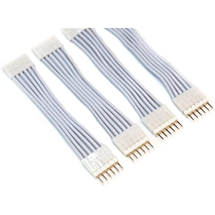 Litcessory Flexible Corner ConnectorExtension Cable Compatible with Nanoleaf Essentials Lightstrip 2in, 4 Pack, White