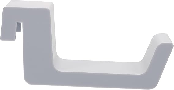 White Gaming Console Headphone Holder Wall-mounted Headset Stand with Supporting Bar for Accessories Storage and Display