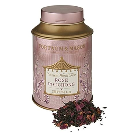 Fortnum and Mason British Tea, Rose Pouchong 125g Loose Tea in a Gift Tin Caddy (1 Pack).