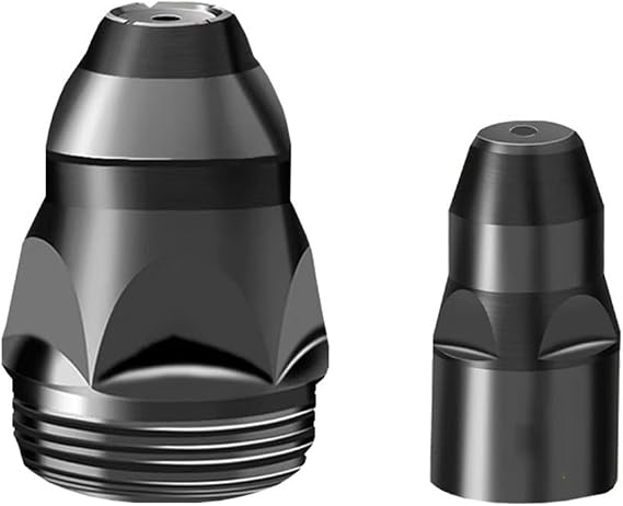 Plasma Cutting Torch Consumables Kit for P80 Plasma – Hafnium Electrode & Nozzle (1.5 mm Aperture, 27x17.7x17.7 mm), Gourd-Shaped Nozzle for Enhanced Gas Cooling and Scrap Iron Cutting