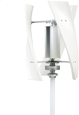 2000W Efficiency Low Noise Wind Generator Kit, 12V 24V 48V Vertical Permanent Maglev Wind Turbine 3 Blades with Controller for Home Farm GardenWhite