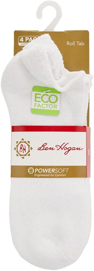 Ben Hogan Rolled Tab Socks - 4 Pack