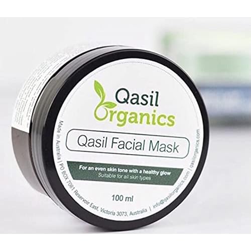 Qasil Organics - Qasil Brightening & Exfoliating Face Mask Polish and Illuminate, Clears Blackheads and Improves Dark Spots for Smooth and Even Skin Tone, 3.4 oz