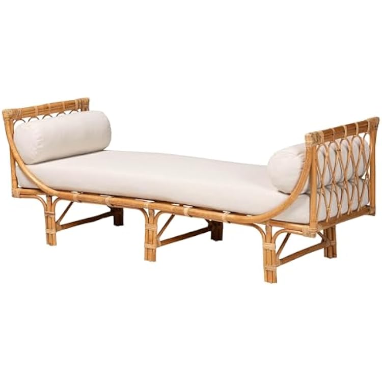 Bali & pari Macias Modern Bohemian Natural Rattan Daybed