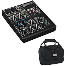 Mackie 402VLZ4 4-Channel Ultra-Compact Mixer Bundle with G-MIXERBAG-0608 Padded Nylon Mixer/Equipment Bag Kit