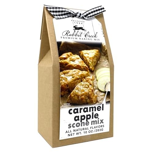 Rabbit Creek Caramel Apple Scone Mix Easy To Make Scone Mix, Made in the USA, Caramel Apple Cream Scone Mix