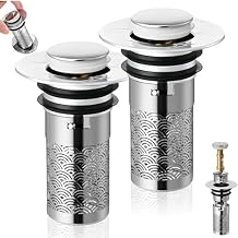 Sink Drain Strainer, Pop-up Drain Hair Catcher, Deodorizing Anti-Clog Basket Strainer for for Bathroom Sink Stopper Replacement.(X-2PCS)