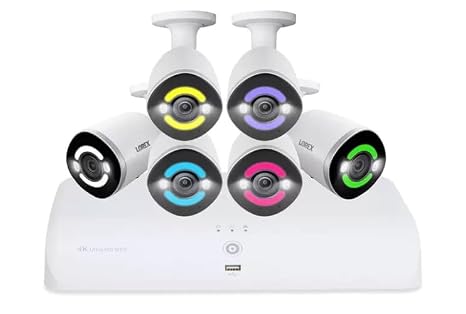 Lorex Fusion 4K 16-Channel 2TB Wired NVR CCTV System with 6 4K Wired Indoor/Outdoor Smart Security Lighting Cameras TN84628A6-EP